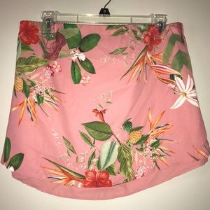 Express Tropical Strapless Top